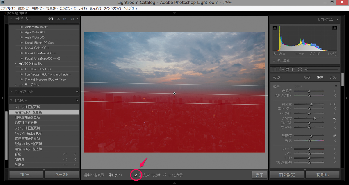 Lightroom 実践講座 段階フィルターと円形フィルターについて Reco